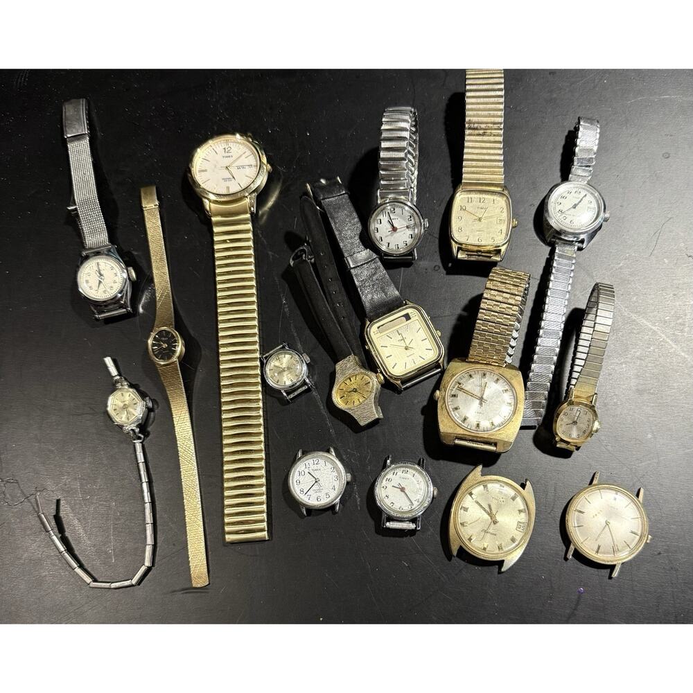 Lot Of Vintage Timex Watches, Electric, Manual Wind, Automatic For Parts/Repair